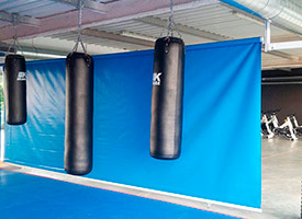 Instalaci&oacute;n de Toldo Vertical en Gimnasio de Fuenlabrada.
